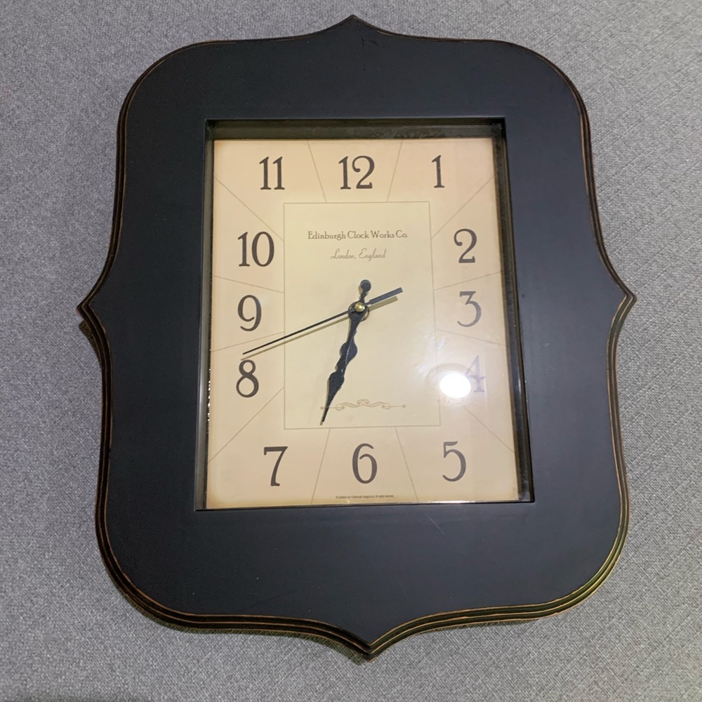Quatrefoil black decorative wall clock hobby lobby